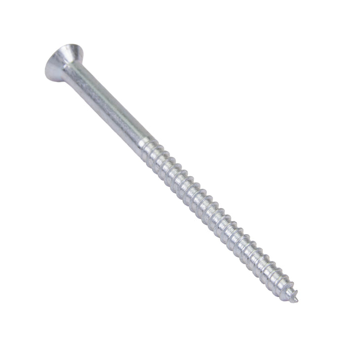 Wood Screw, Oval Head, Square Socket, #10 x 3" Length, Steel Zinc Plated, ASME/ANSI B18.6.1 by Spaenaur Inc.
