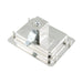 CLockwise Latching Flush (Cup) Latch W/Mounting Studs 3.50" x 4.50" (.88"-1.38" Grip Range) Polished Stainless Steel Die-Cast Zinc Handle by Spaenaur Inc.