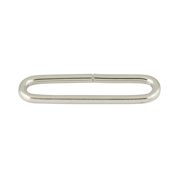 Oblong Loop, No CLasp 1 1/16" Strap, O/S 21/64" x 1 15/64" x .080" Steel Nickel Plated