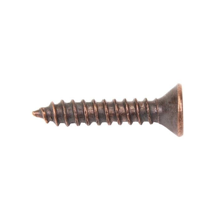 Wood Screw, Flat Head, Square Socket, #4 x 5/8" Length, Low Carbon Steel Bronze, ASME/ANSI B18.6.1 by Spaenaur Inc.