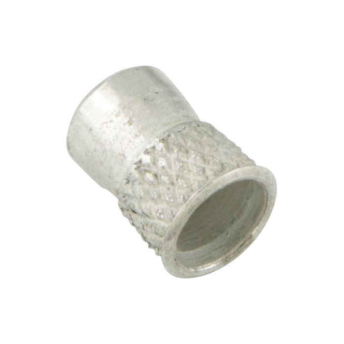 A-W Series Knurled Threaded Insert #8-32 UNC x .370" LGTH Steel, Trivalent Tin Zinc Plated