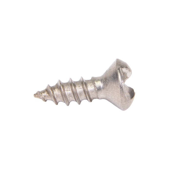 Tamper-Resistant Tapping Screw, Oval Head One-Way Slotted Drive, 10A x 1" Length, Stainless Steel 18-8 by Spaenaur Inc.