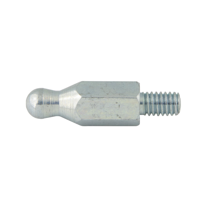 Ball Stud 1/4" Hex x 11/16" HT, M4 x 6mm THRD Steel Zinc Plated by Spaenaur Inc.