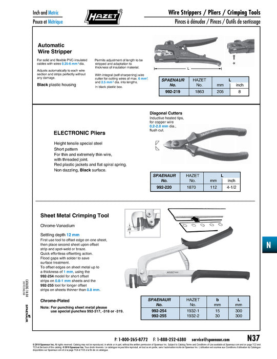 Automatic Wire Stripper for Solid/Flexible PVC Insul Cables Wit Wires Cable DIA 0.20 to 6mm Black Plastic