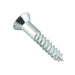 Wood Screw, Oval Head 90° ctsk., Slotted, #10 x 3/4" Length, Steel Zinc Plated, ASME/ANSI B18.6.1 by Spaenaur Inc.