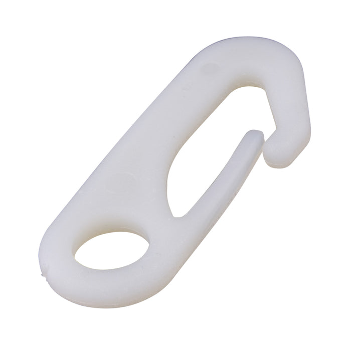 Mousqueton à drapeau pour cordon, jusqu'à 3/8 po de diamètre, nylon naturel, par Spaenaur Inc.