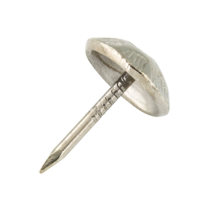 Furniture Nail, Small Facets Head 7/16" DIA, Shank L 1/2" Steel, Hammered, Oxford Finish by Spaenaur Inc.