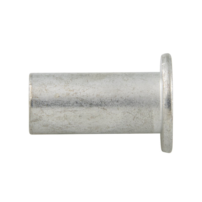 Flat HD Rivet Nut Open End Keyless 1/4"-20 UNC x 0.080-0.140" Grip Steel Plated by AVK