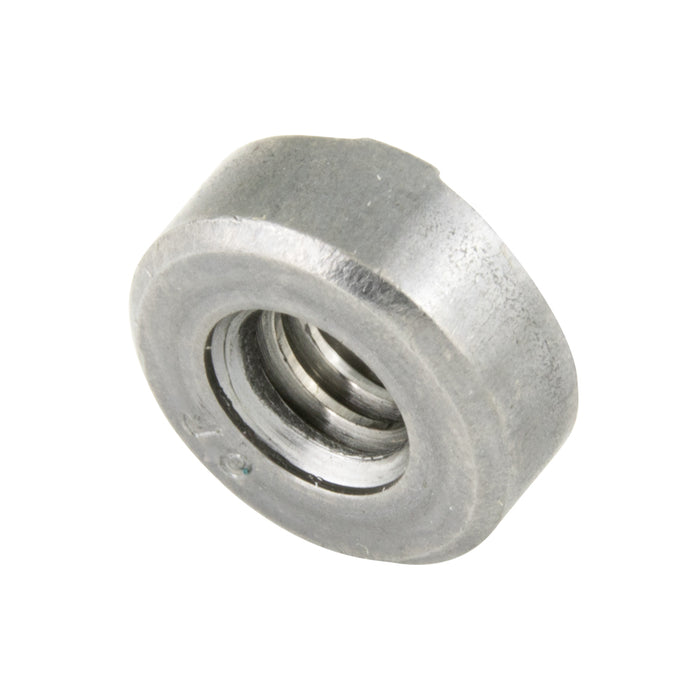 Écrou à souder rond court n° 10-32, filetage, acier à faible teneur en carbone, sans revêtement, par Spaenaur Inc.