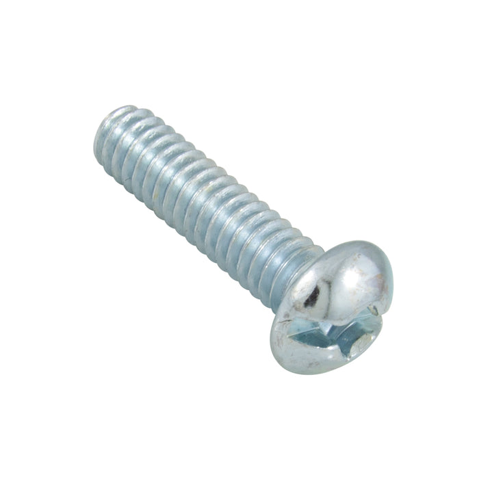 Machine Screw, Round Head, Combination Sqaure Socket Slot Drive, #10-32 UNF x 3/8" Length, Steel Zinc Plated by Spaenaur Inc.