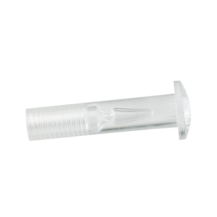 Molded Threaded Plastic Post Unslottted, 7/32" O.D. Barrel #8-32 UNC x 1/2" LG Under Head Cellulose Acetate Butyrat, Clear