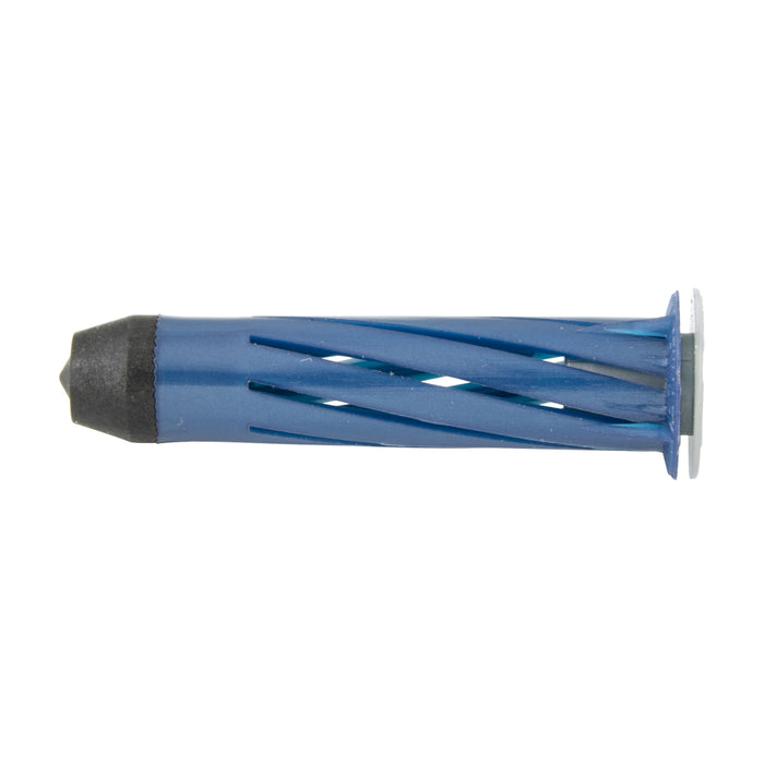 "Rosett" Hollow Wall Anchor, Twisted Grooved, Telescope Head, Nylon Blue, 3/8" Drill Dia x 1-3/4" Length