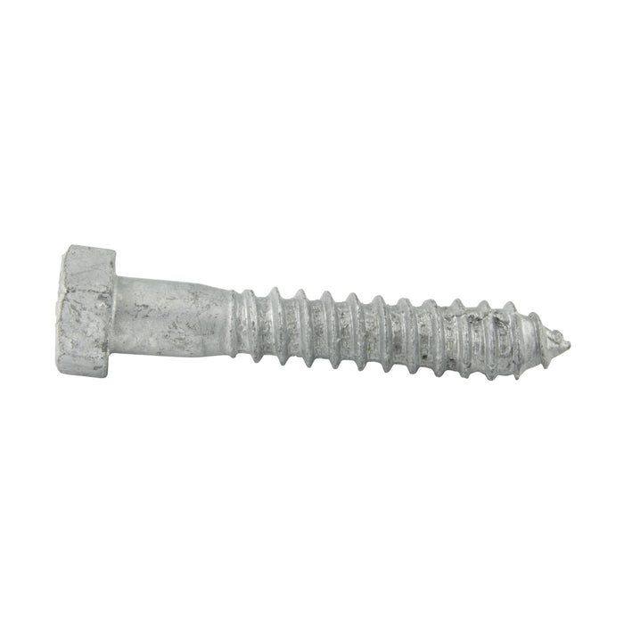 Lag Screw, Hex Head, 1/4" x 1-1/4", Steel Hot Dip Galvanized, ASME/ANSI B18.2.1