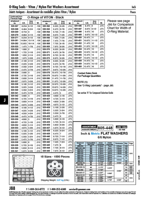 Joint torique Viton 6,475 po de diamètre intérieur x 0,275 po de largeur Viton Duro 75 par Spaenaur Inc.