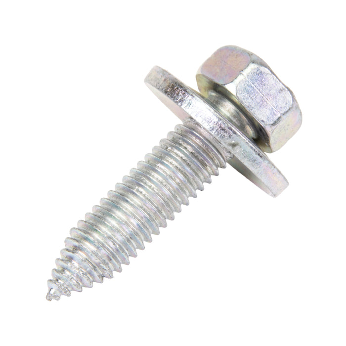 Sems Machine Screw Hex Head With, 17.0mm OD Washer Head, Ca Point, M6.3 X 1.00 Pitch X 25mm Length, Low Carbon Steel, Zinc Plated by Spaenaur Inc.