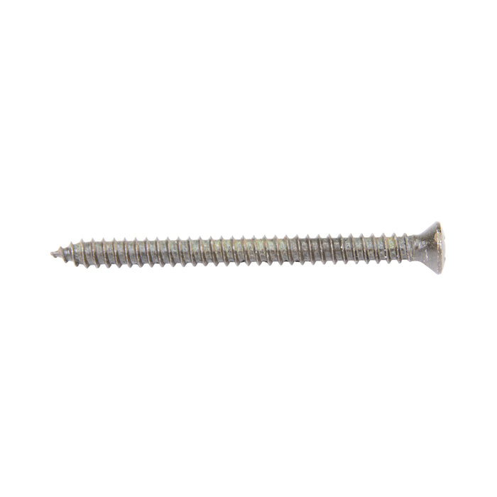 Tapping Screw, Oval Head Phillips Drive, Type AB, #10 x 2-1/4" Length, Low Carbon Steel Black Zinc Plated by Spaenaur Inc.