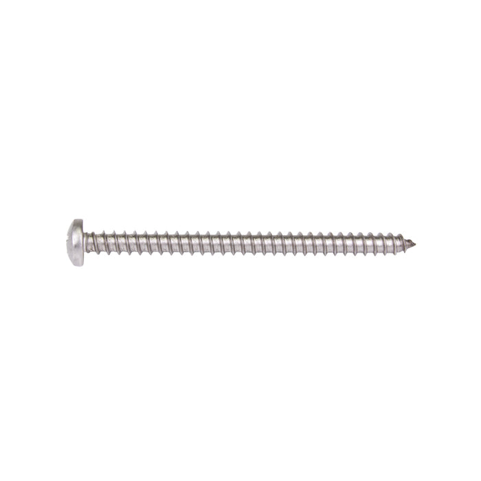 Tapping Screw, Pan Head Security Phillips Drive, Type A, #10 x 1/2" Length, Stainless Steel