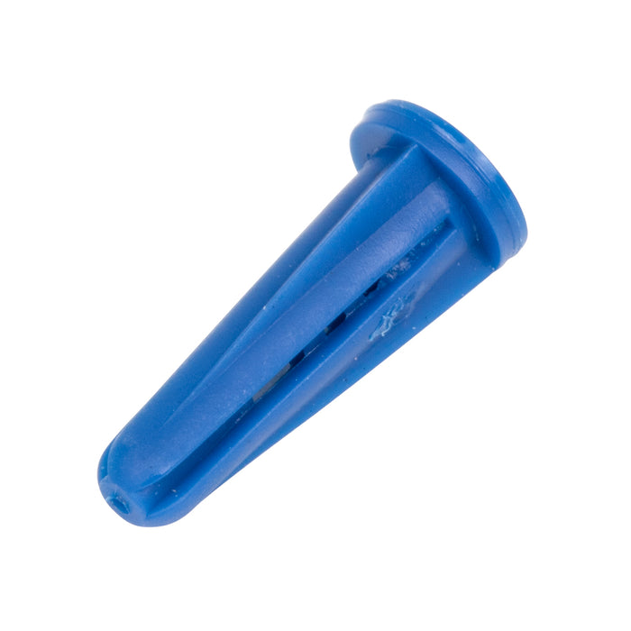 Conical Screw Anchor, Plastic Blue, #10-12 x 1", Drill Size 1/4"