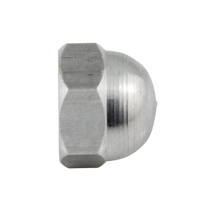Écrou borgne, 5/16"-18, largeur 9/16", épaisseur 7/16", en aluminium, fabriqué par Spaenaur Inc.