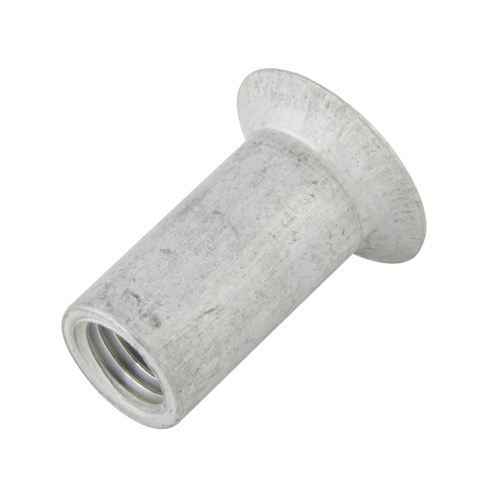 Countersunk Head Rivet Nut Open End Keyless 3/8"-24 UNF x .551"-.636" Grip Aluminum