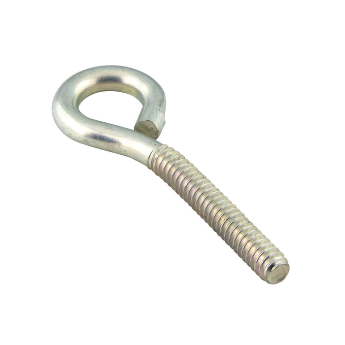 Bent Eye Bolt with Hex Nut 10/Pk 1/4"-20 x 2 5/8" O/A Length, 3/8" Eye ID Steel Zinc Clear Plated (#024-060 & #155-P06-1C)