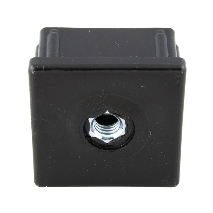 Plug Glide for 16/18 Gauge Square Tube 1" x 1/4"-20 Polyethylene Black by Spaenaur Inc.