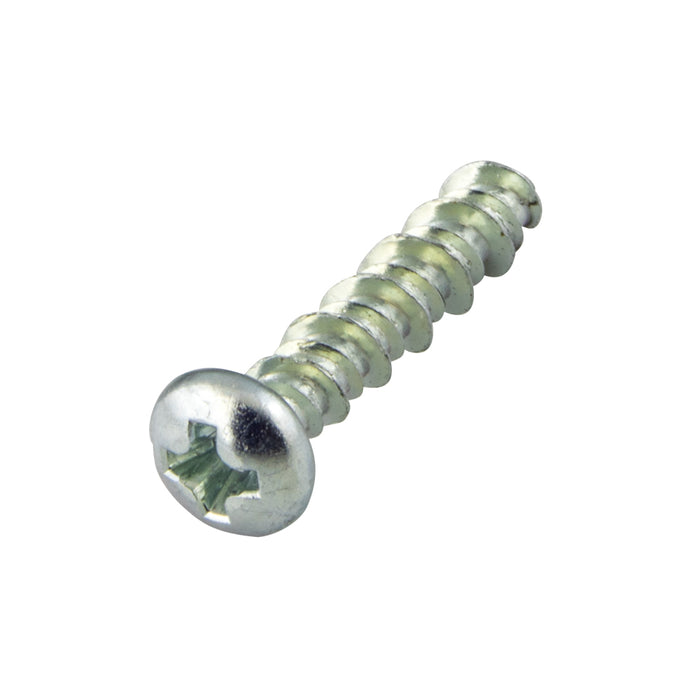 Tapping Screw, Hex Washer Head Unslotted Drive, Type AB, #14 x 1/2" Length, Low Carbon Steel Trivalent Zinc Plated