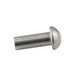 Rivet en aluminium massif à tête ronde, diamètre 3/16 po x longueur 1/2 po, aluminium 1100F, conforme aux spécifications ANSI B18.1.1-1972 (R1980) de Spaenaur Inc.