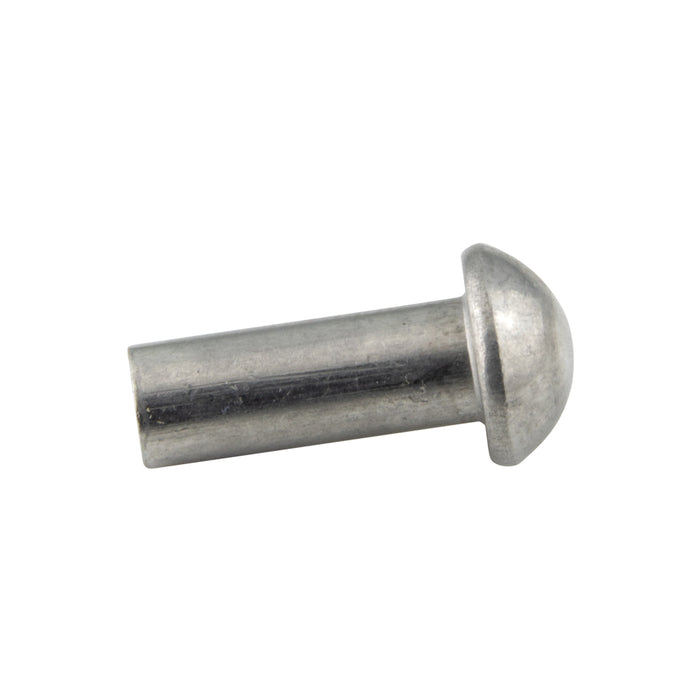 Rivet en aluminium massif à tête ronde 1/8 po de diamètre x 1 po de longueur Aluminium-1100F ordinaire ANSI B18.1.1-172 (R1981)
