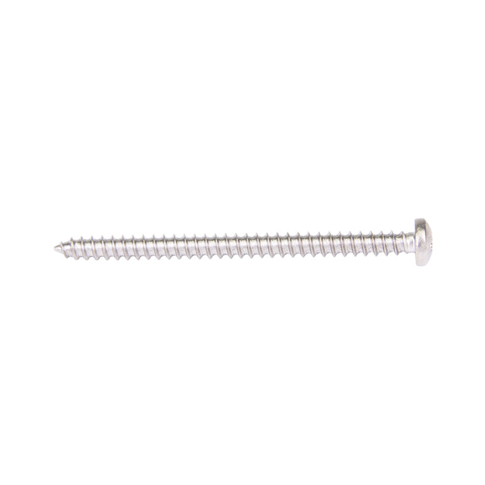 Vis autotaraudeuse, tête cylindrique à empreinte cruciforme, type A, n° 6 x 1-1/2 po de longueur, acier inoxydable