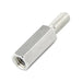 Entretoise hexagonale, filetage mâle/femelle, profondeur du trou 3/8", goujon LGTH 1/4" filetage #6-32 UNC, 3/4" LGTH, 1/4" A/F alliage d'aluminium 2011T3 par Spaenaur Inc.