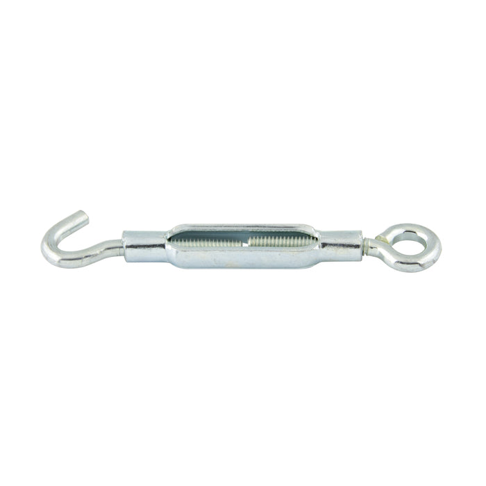 Turnbuckle, Hook & Eye 5/16"-18 Thread(.268" Material DIA) 8-7/8" Open LGTH, 6-1/4" Closed LGTH, 2-5/8" Take-Up Steel Zinc Plated by Spaenaur Inc.