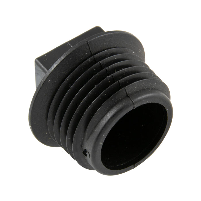 Threaded Pipe Plug. Flanged Sq Head 1/2"-14 NPT High Density Polyethylene Colour Black
