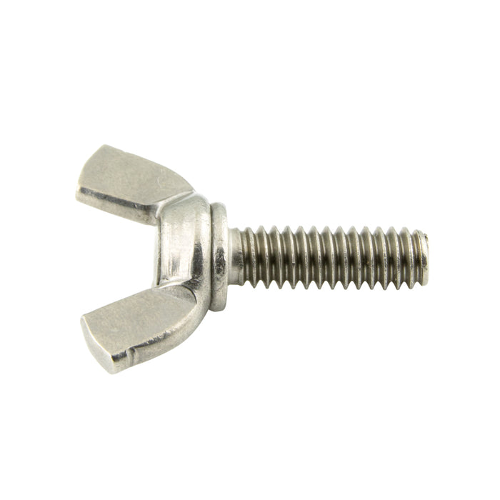 Wing Screw W/Shoulder & Riveted-On Head #10-24 UNC x 3/8" 18-8 SS