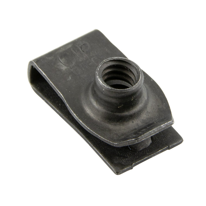 Écrou pour panneau, extrudé, type « U », filetage M6 x 1,0, panneau 0,8 mm-4,5 mm, dispositif de verrouillage, acier à ressort traité thermiquement, zingué PLTD par Spaenaur Inc.
