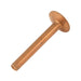 Copper Belt Rivet #8 Size x 3/4" LG Copper Plain Finish Meets Specifications Of Asni B18.1.1-1972 (R1980) by Spaenaur Inc.