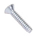 Tapping Screw, Flat Head Phillips Drive, Type B, #14 x 1-1/2" Length, Low Carbon Steel Trivalent Zinc Plated by Spaenaur Inc.