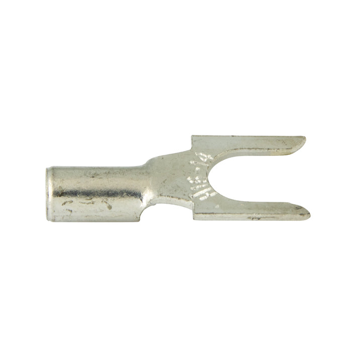 Spade tongue Terminal,Non-Insulated Wire Size 16-14 GA.,Hole DIA 9/64" Stud Size 4-6 Copper Alloy Chromate Plated by Spaenaur Inc.