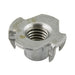 Écrou à embout, base ronde de 15 mm de diamètre avec 4 griffes coupées M4 x 0,70P Barillet 6,8 mm LG x 5,6 mm de diamètre Acier finition lisse par Spaenaur Inc.