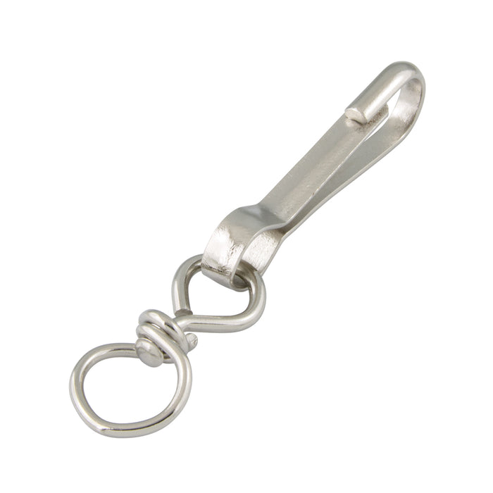 Spring Snap, Swivel Eye DIN 5287 3.5mm Snap Opening x 50mm O/A LGTH Steel Nickel Plated
