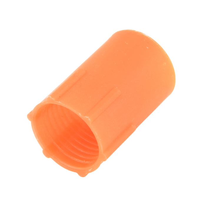 Standard Threaded Cap Ribbed 1/2" - 20 THRD Low Density Polyethylene Colour Red