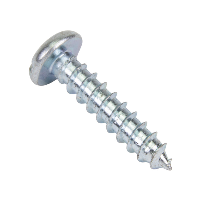 Tapping Screw, Pan Head Slotted Drive, Type A, #12 x 1" Length, Low Carbon Steel Zinc Plated by Spaenaur Inc.