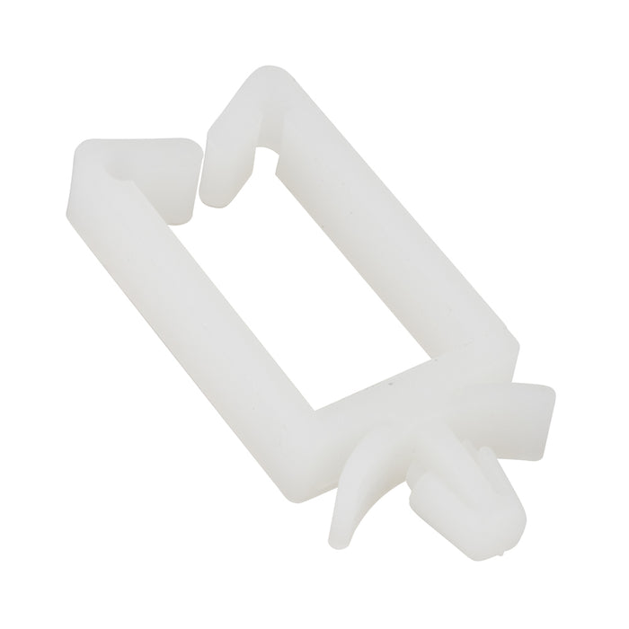 Wire And Cable Holder, Type 1 Top Entry, Regular GAte, for 3/16" Mounting Hole, 3/4" Inside LGTH x 7/16" Inside Wd, Nylon 6/6 White by Spaenaur Inc.