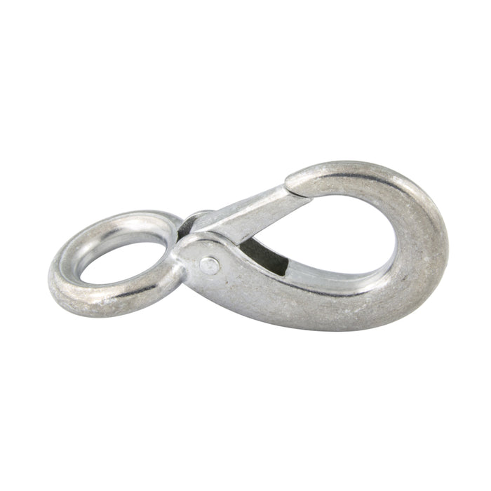 Mousqueton pour bateau, œillet rapide 15 mm, longueur totale 70 mm, ouverture 10 mm, moulé en fonte malléable, plaqué cadmium par Spaenaur Inc.