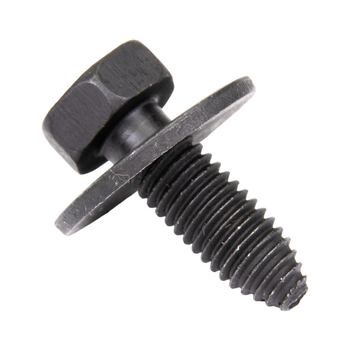 Machine Screw, Hex Head Bolt With Conical Washer Head, Unslotted Drive, 8 mm x 1.25 x 25 mm Length, Steel Plain by Spaenaur Inc.