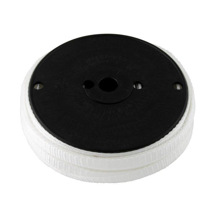 Webbing - Natural Nylon White 1" Width x 1/16" Thick x 50Mt/Roll Natural Nylon White by Spaenaur Inc.