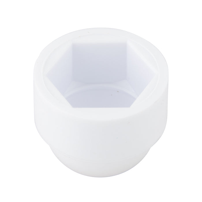 Metric Bolt & Nut Protection Cap for M5 Bolt Ld Polyethylene White by Spaenaur Inc.