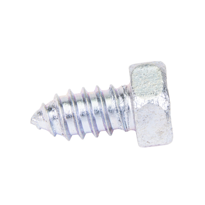 Tapping Screw, Hex Head Unslotted Drive, Type AB, 5/16" x 5/8" Length, Low Carbon Steel Trivalent Zinc Plated
