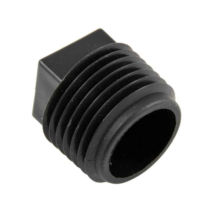 Bouchon fileté pour tuyau - Tête carrée 1 1/4 po - 11 1/2 NPT Polyéthylène haute densité Couleur noire par Spaenaur Inc.