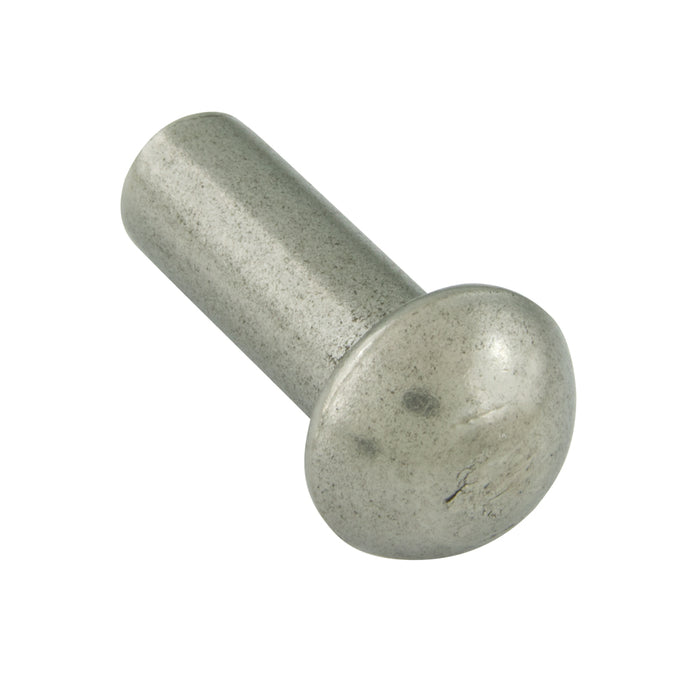 Rivet à tête ronde pleine 1/8 po de diamètre x 3/8 po de longueur en acier inoxydable 18-8 conforme aux spécifications de la norme ANSI B18.1.1-1972 (R1981) de Spaenaur Inc.
